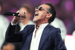 Marc Anthony performs the national anthem before an MLS soccer match between Inter Miami CF and Austin FC in Miami, April 4, 2026. (AP Photo/Lynne Sladky, File)