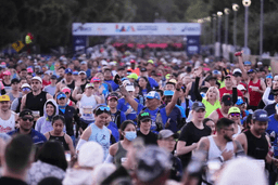 Participants prepare for the start of the Los Angeles Marathon, March 16, 2025, in Los Angeles. (AP Photo/Eric Thayer, File)